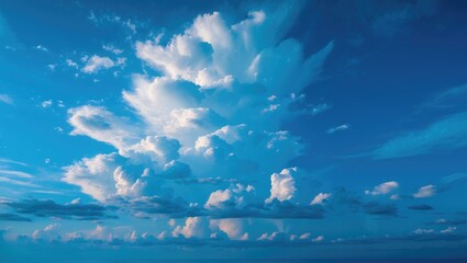 Wall Mural - dramatic daytime sky featuring beautiful clouds and seasonal patterns in a panoramic landscape