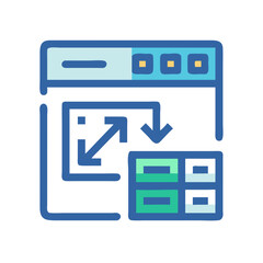 Poster - Design Interface with Arrow and Library Icon Representing Asset Management and Creative Workflow