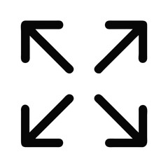 Poster - Expand Arrows Icon Representing Canvas Resizing and Workspace Adjustment