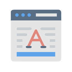 Poster - Font Interface Icon Representing Typeface Customization and Text Styling