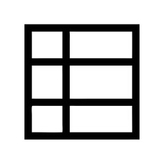 Poster - Grid Layout Template Icon Representing Content Arrangement and Structured Design
