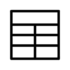 Poster - Grid Layout Template Icon Representing Content Arrangement and Structured Design