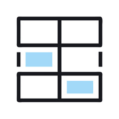 Poster - Grid Layout Template Icon Representing Content Arrangement and Structured Design