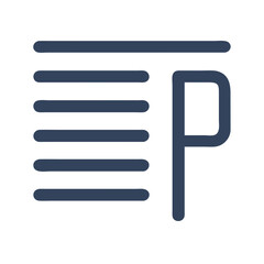 Poster - Paragraph Symbol Icon Representing Text Formatting and Document Structuring