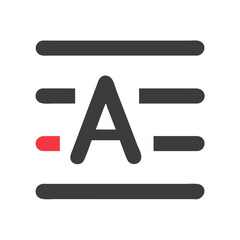 Poster - Text Alignment Tool Icon Representing Letter Spacing and Typography Adjustment