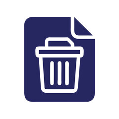 Aufkleber - Trash Bin Icon Representing File Deletion and System Cleanup