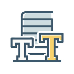 Poster - Typography Stack Icon Representing Font Collection and Text Style Management