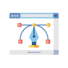 Leinwandbilder - Vector Editing Interface Icon Representing Creative Design and Graphic Customization