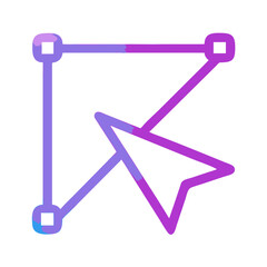 Poster - Vector Point Editing Tool Icon Representing Shape Adjustment and Path Manipulation