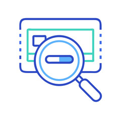 Aufkleber - Zoom Tool Interface Icon Representing Detail Inspection and Magnification
