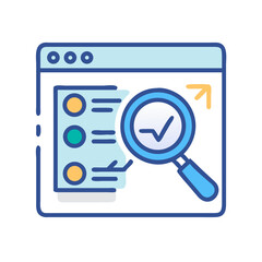 Aufkleber - Zoom Tool Interface Icon Representing Detail Inspection and Magnification