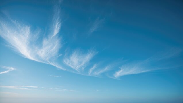 Sunny daytime scene featuring bright sky and fluffy clouds