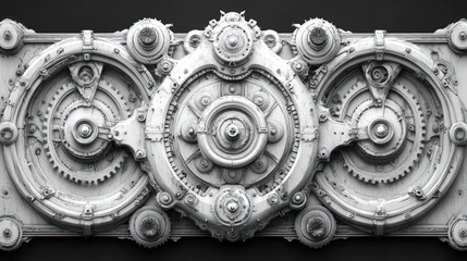 Poster - Intricate Mechanical Gears: A Masterpiece of Engineering Design