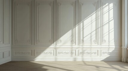 Poster - Elegant, sunlit room with ornate panelling