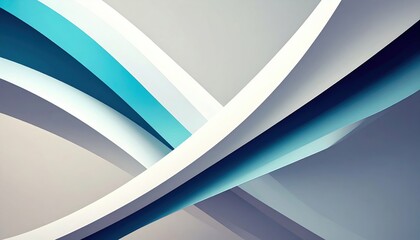 Poster - Dynamic flowing abstract design digital art curved lines modern aesthetic high contrast visual harmony