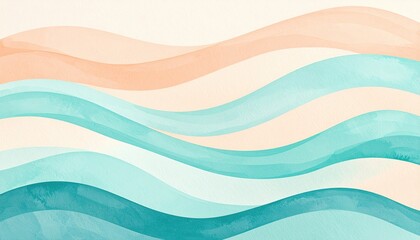 Poster - Fluid waves of color abstract art digital design calm environment modern aesthetic high angle view artistic concept