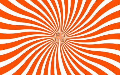 Aufkleber - Abstract vivid radial optical illusion design with alternating red and white curved stripes. Swirling, energetic sunburst pattern with hypnotic or psychedelic atmosphere. motion waves center twist 