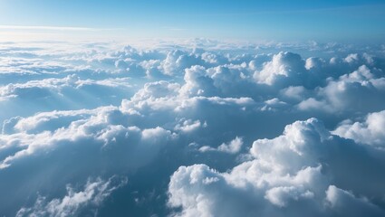 Wall Mural - Beautiful sky and cloudscape captured from above during flight