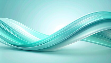 Fototapete - Fluid motion design abstract wave pattern digital art contemporary soft color palette aesthetic view conceptual visuals for modern spaces