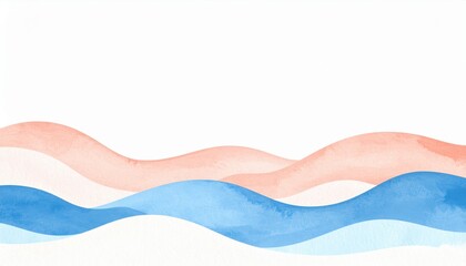 Poster - Flowing watercolor waves abstract art digital creation visual design serene environment aesthetic viewpoint fluid concept for impact