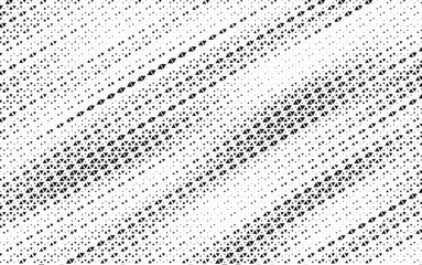 Poster - Grunge triangle halftone gradient texture. Faded grit noise background. Sandy gritty wallpaper. Retro pixelated backdrop. Black and white anime or manga comic overlay. 