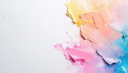 Poster - Creative artistry in abstract color blending studio digital artwork bright and airy environment top-down view color theory exploration