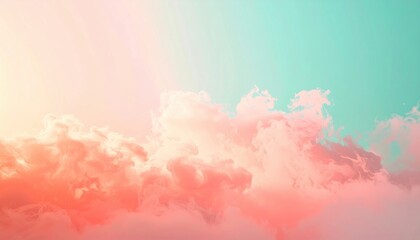 Poster - Vibrant sunset colors sky digital art atmosphere aerial view abstract concept