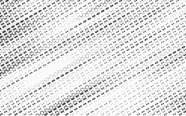 Fototapete - Triangular halftone texture retro wave vector. Geometric technology abstract diagonal dotted background. Half tone triangles retro comic pattern. Minimal 80s style dynamic tech structure wallpaper.
