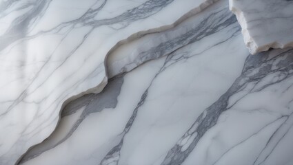 Poster - High-resolution white marble texture for decorative tile wallpaper and interior wall design with luxurious stone ceramic art background