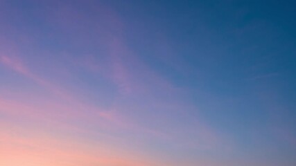 Wall Mural - twilight and dawn sky with cumulus cloud time lapse in an evening 4k footage.