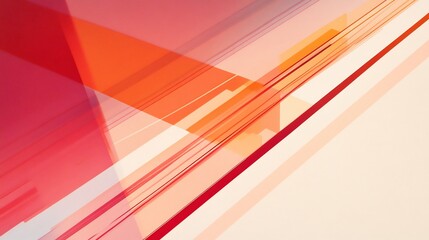 Poster - Gradient geometric abstraction with dynamic layered shapes in a warm color