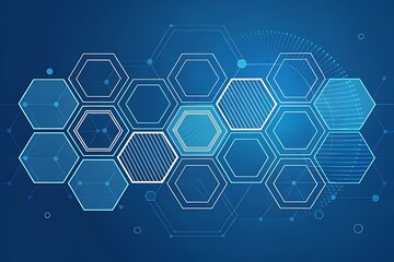 Poster - Abstract Hexagon Technology Background: Futuristic Digital Pattern