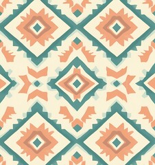 Poster - A seamless pattern with digital printing of geometric shapes,