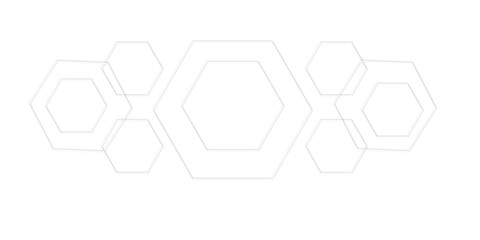 Poster - Light whit out line hexagon  3d effect pattern with shadow seamless texture background. Used for cover design, book design, website background, advertising. Vector illustration.  