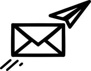 Poster - Mail flies with paper airplane