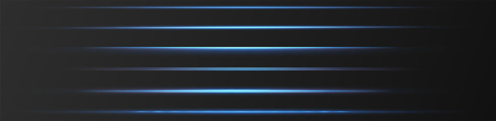 Poster - Glowing blue light streaks with sparkles and flares on a transparent background. A dynamic, futuristic design perfect for energy, speed, or holiday themes.