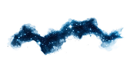 Wall Mural - abstract cosmic cloud nebula shape on black background, cut out transparent
