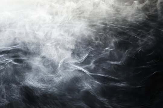 Background swirls softly, misty glitches with dreamy ripple