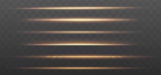 Fototapete - Bright golden glow with sparkles, flares, and dynamic light streaks on a transparent background. Perfect for festive, magic, or energy-themed designs