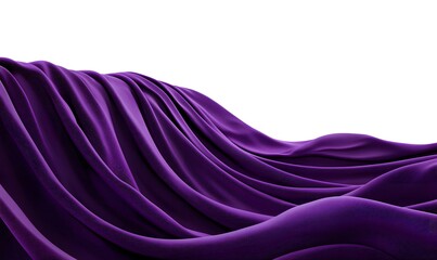 Poster - Purple fabric drapes in flowing, elegant folds.