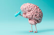 © Westend61 - 3D rendering of a brain hydrating with a bottle, symbolizing mental health and wellbeing