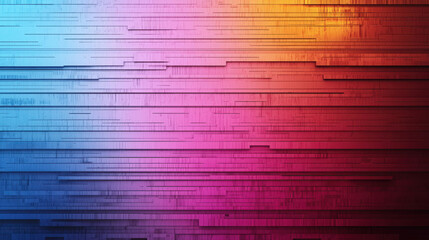 Aufkleber - Vibrant Abstract Gradient Lines Creating Dynamic Visual Rhythm in Vivid Colors
