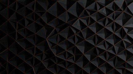 Leinwandbilder - Intricate black geometric patterns create a striking visual texture with three-dimensional depth in a modern minimalist setting