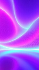 Leinwandbilder - Vibrant abstract patterns of purple and blue hues creating a mesmerizing light display in a digital realm