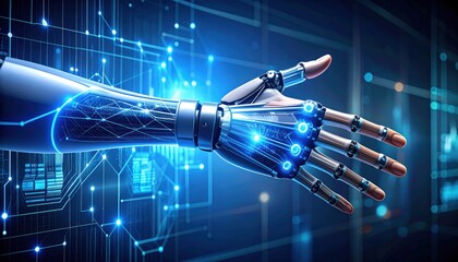 Robotic Hand with Blue Light Technology