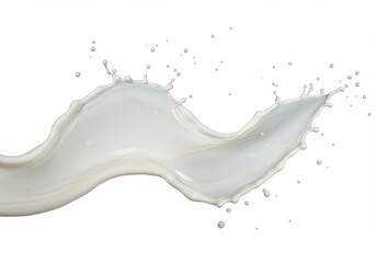 Poster - Milk splash isolated on white background showing dynamic movement and purity
