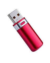 Aufkleber - Sleek Red USB Flash Drive of a Modern Data Storage Device isolated on transparent background