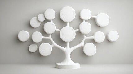 Poster - Comprehensive ai concept map icon illustrating logic network for creative ideas and strategic planning