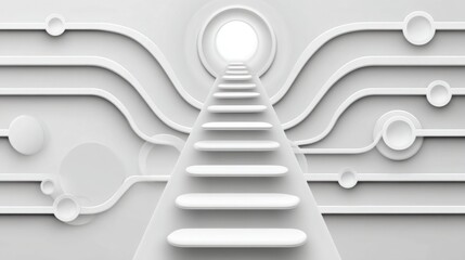 Poster - smart ai logic ladder icon concept illustrating automation-based selling patterns and strategies for