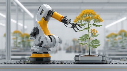 Poster - Advanced automated growth structure icon illustrating ai business design for future-oriented digital strategies